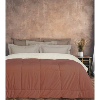 Das Home Κουβερτοπάπλωμα Sherpa Ημίδιπλο 160x240 1173 Κεραμιδί