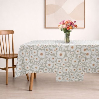 Τραπεζομάντηλο Τυπωτό Λονέτα 135x180 Dimeco Diana Brown