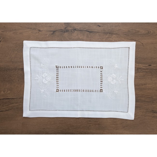 Σουπλά Φαγητού κεντημα 35x50  Dimeco 9008 Off White