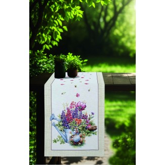 Runner Στόφα Panel 45x140 Dimeco Easter Goose