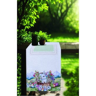 Runner Στόφα Panel 45x140 Dimeco Easter Grass
