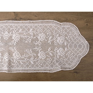 Runner xειροποίητο 38x115 1178 White Dimeco