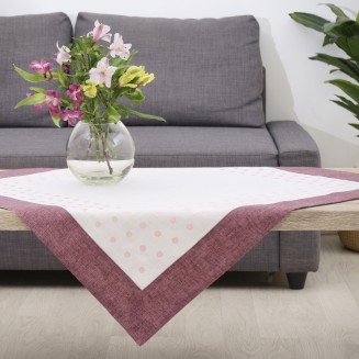 Τραπεζομάντηλο Κεντητό 140x140 Dimeco 15230 Pink