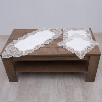 Σετ Σεμέν/Πετσετάκια 3τμχ 2138 Ecru Dimeco