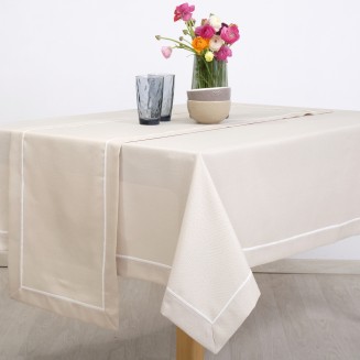 Τραπεζομάντηλο Κεντητό 165x360 Dimeco 3917 Beige