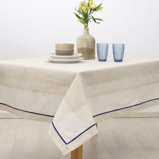 Τραπεζομάντηλο Κεντητό 140x140 Dimeco 4015 Blue
