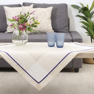 Τραπεζομάντηλο Κεντητό 140x140 Dimeco 4015 Blue