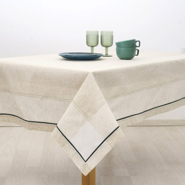 Τραπεζομάντηλο Κεντητό 140x140 Dimeco 4015 Green