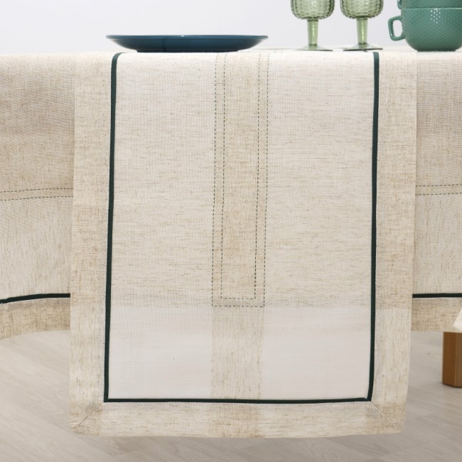 Τραπεζομάντηλο Κεντητό 140x140 Dimeco 4015 Green