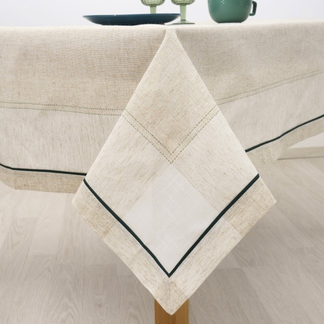 Τραπεζομάντηλο Κεντητό 140x140 Dimeco 4015 Green