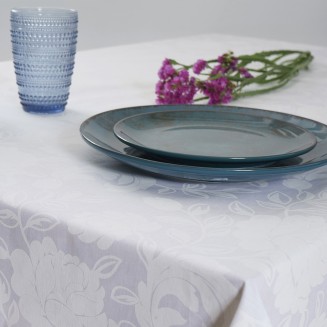 Τραπεζομάντηλο Αλέκιαστο 135x135 Dimeco 5801 White