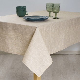 Τραπεζομάντηλο Αλέκιαστο 135x135 Dimeco 5805 Beige