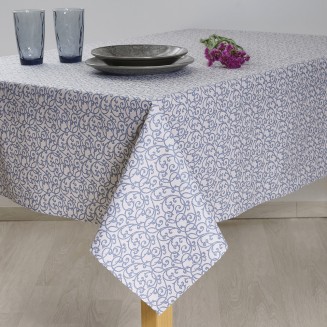Τραπεζομάντηλο Αλέκιαστο 135x135 Dimeco 5810 Blue