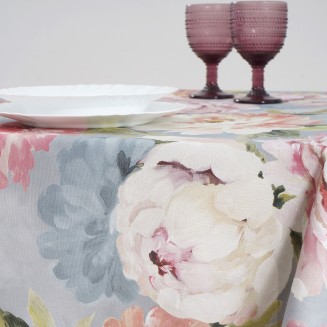 Τραπεζομάντηλο Digital Print 135x260 Dimeco Blossom Grey