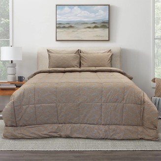 Κουβερλί Μονό 160x240 Lino Leafy Coral