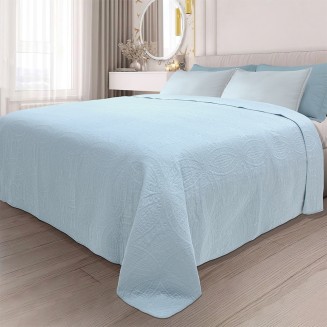 Κουβερλί Υπέρδιπλο 220x240 Lino Ligero Ciel
