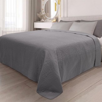 Κουβερλί Υπέρδιπλο 220x240 Lino Ligero Grey