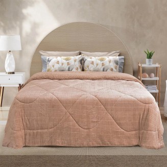 Κουβερτοπάπλωμα Υπέρδιπλο 220x240 Lino Dania Mocca Κουβερτοπάπλωμα Υπέρδιπλο 220x240 Lino Dania Mocca