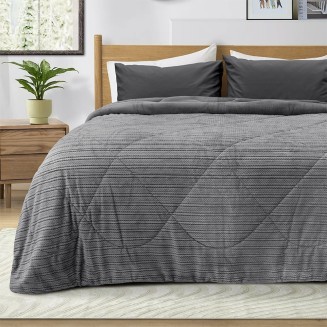 Κουβερτοπάπλωμα Υπέρδιπλο 220x240 Lino Stacy Grey