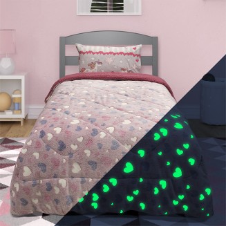 Κουβερτοπάπλωμα Φωσφοριζέ Μονό 160x220 Lino Herz Pink