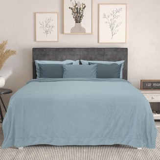 Κουβέρτα-Ριχτάρι 200x220 Lino Hare Petrol