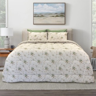 Σεντόνια Σετ Μονά Με Λάστιχο 105x200+30 Lino Rosalie Green