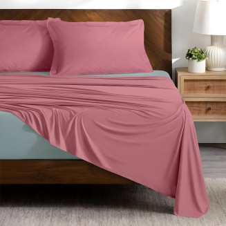 Σεντόνια Σετ Υπέρδιπλα 240x260 Lino Doble Pink-Mint