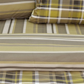 Παπλωματοθήκη Σετ Φανέλα Υπέρδιπλη 220x240 Lino Revon Honey