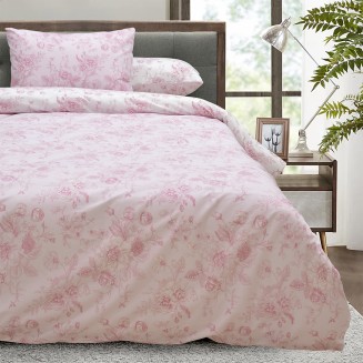 Παπλωματοθήκη Σετ Ημίδιπλη 160x240 Lino Ville Pink