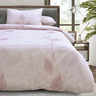 Παπλωματοθήκη Σετ Ημίδιπλη 160x240 Lino Jacquard Mauve