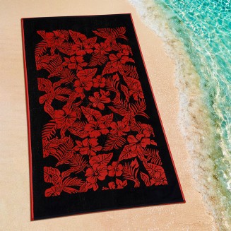 Πετσέτα Θαλάσσης 86x160 Lino Fiorre DGrey-Red