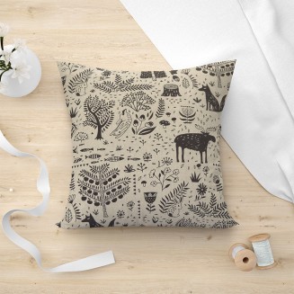 Μαξιλαροθήκη Διακοσμητική 45x45 Lino Kettu 850 Black