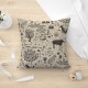 Μαξιλαροθήκη Διακοσμητική 45x45 Lino Kettu 850 Black