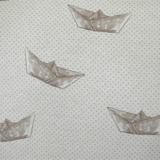 Μαξιλάρι Διακοσμητικό 45x45 Lino Paper Boat 801 Grey