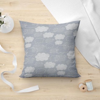 Μαξιλαροθήκη Διακοσμητική 45x45 Lino Milo 801 Grey