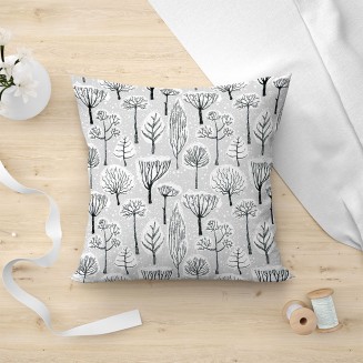 Μαξιλαροθήκη Διακοσμητική 45x45 Lino Betula 801 Grey