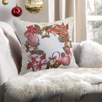 Μαξιλαροθήκη Χριστουγεννιάτικη 53x53 Lino Lucerna