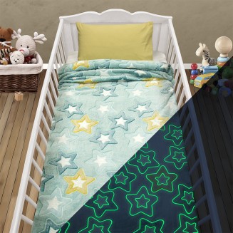 Κουβέρτα Fleece Κούνιας 110x150 Lino Ster Mint