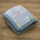 LINO ΚΟΥΒΕΡΤΑ FLEECE SHERPA ΦΩΣΦΟΡΙΖΕ VOLCANO GREY-CIEL 110X150