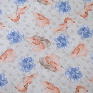 Πάντα Κούνιας Lino Little Bunny-L C-801 Grey