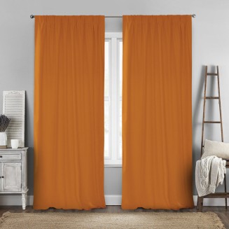 Κουρτίνα Με Τρέσα 140x280 Lino Renas 106 Orange