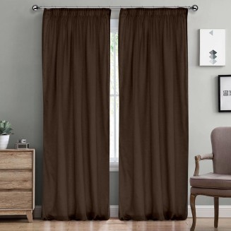 Κουρτίνα Με Τρέσα 145x295 Lino Line  902 Dbrown