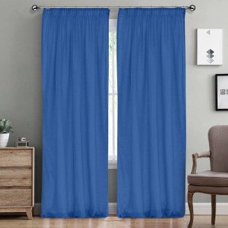 Κουρτίνα Με Τρέσα 145x295 Lino Line  604 Blue