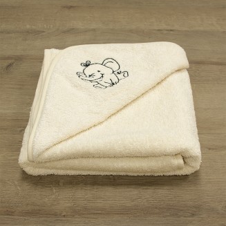 Κάπα 75x75 Lino Elephantaki Ecru