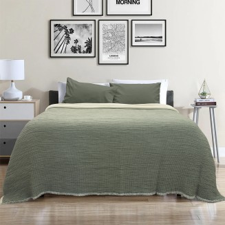 Κουβέρτα 230x240 Lino Lasy Khaki