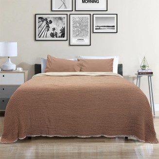 Κουβέρτα 230x240 Lino Lasy Terracotta