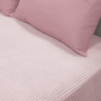 Κουβέρτα Πικέ Διπλή 200x230 Lino Dama Pink
