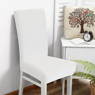 Κάλυμμα Καρέκλας Ελαστικό Lino Elegance Λευκό