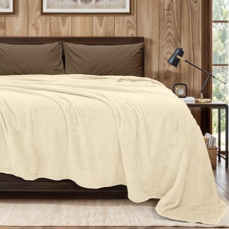 Κουβέρτα Υπέρδιπλη 220x240 Fleece Lino Napnest Εκρού