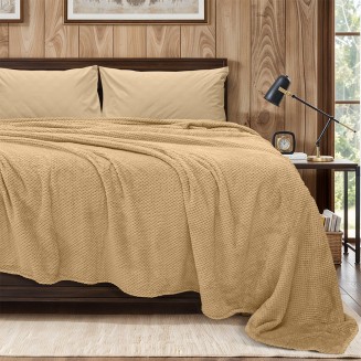 Κουβέρτα Υπέρδιπλη 220x240 Fleece Lino Napnest Μπέζ